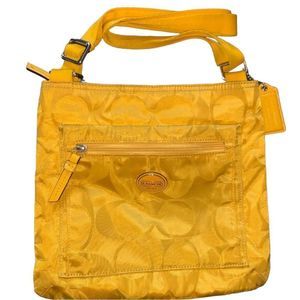 Coach Getaway Citrine Signature Nylon Crossbody Bag